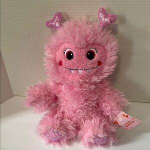 NWT Meijer Pink Love Monster Plush 12”